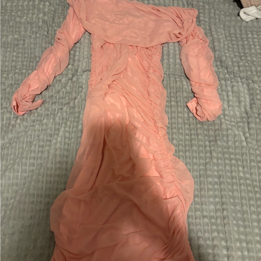 Elegant Pink Off-Shoulder Dress